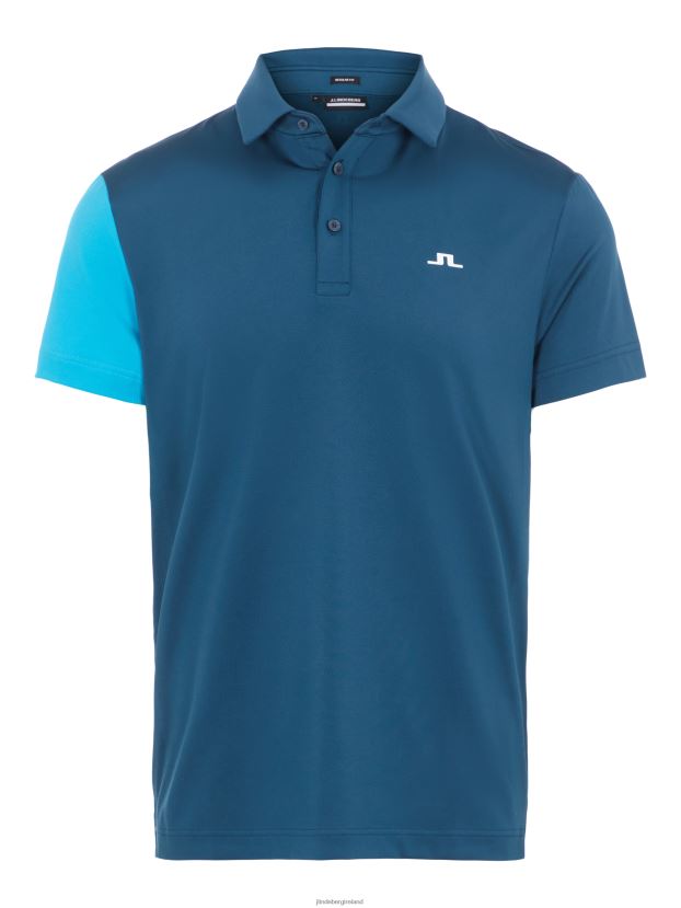 J.Lindeberg Men Simon Golf Polo Majolica Blue Clothing BXV8X42126