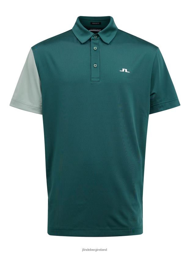 J.Lindeberg Men Simon Golf Polo Treeline Green Clothing BXV8X42124