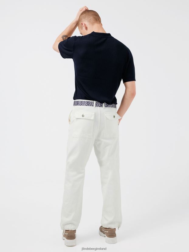 J.Lindeberg Men Stefan Ribbed Polo Navy Clothing BXV8X42086 - Click Image to Close