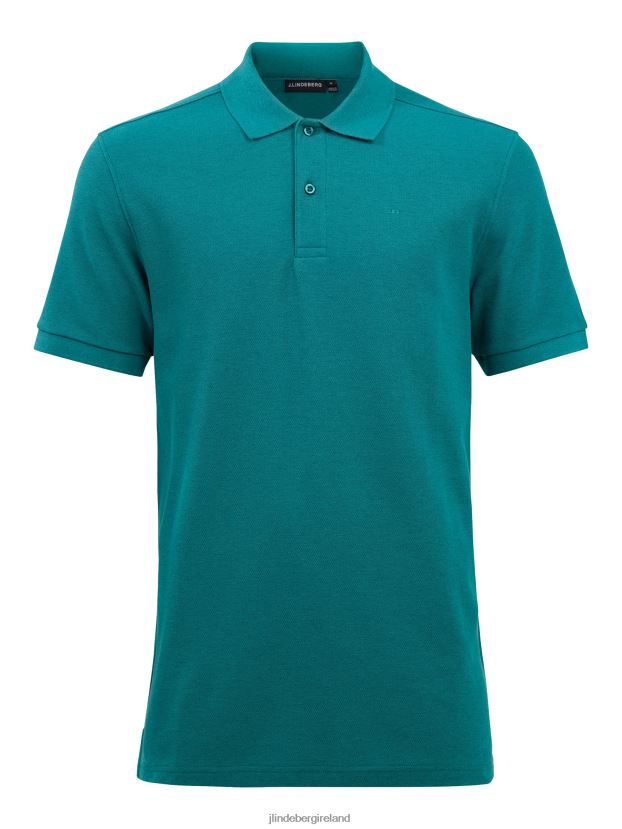 J.Lindeberg Men Troy Pique Polo Deep Lake Clothing BXV8X42090