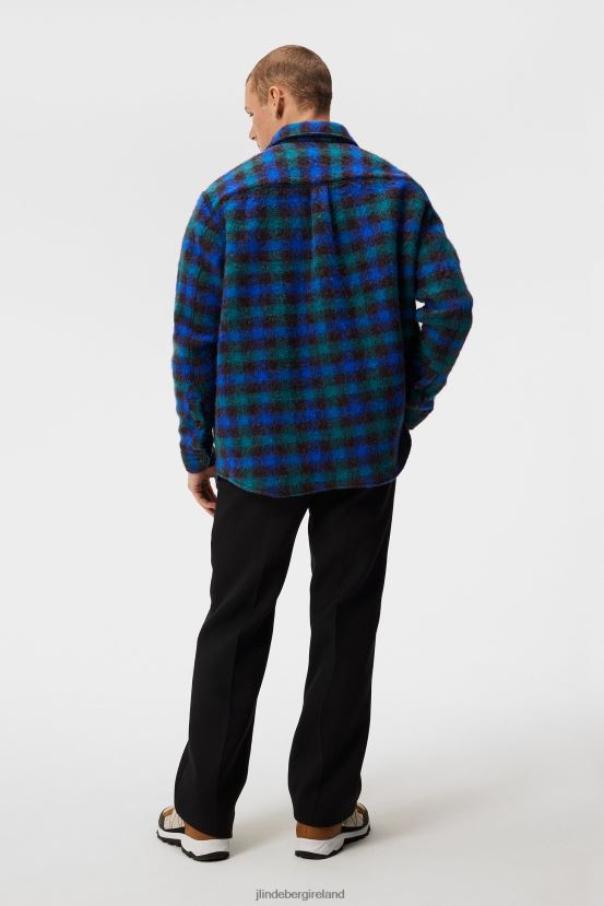 J.Lindeberg Men Carter Check Overshirt Surf the Web Clothing BXV8X41158 - Click Image to Close