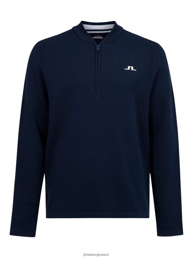 J.Lindeberg Men Bevin Golf Sweater Navy Clothing BXV8X42376