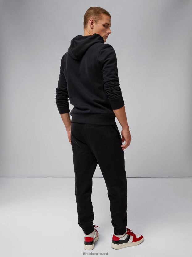 J.Lindeberg Men Cal Sweat Hoodie Black Clothing BXV8X41089 - Click Image to Close