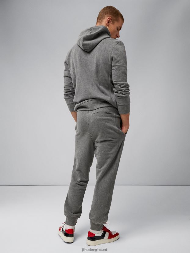 J.Lindeberg Men Cal Sweat Pant Mid Grey Melange Clothing BXV8X41086 - Click Image to Close