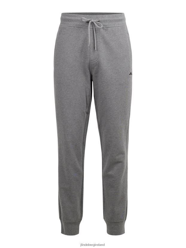 J.Lindeberg Men Cal Sweat Pant Mid Grey Melange Clothing BXV8X41086