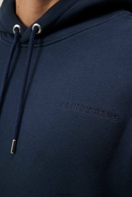 J.Lindeberg Men Chip Hoodie Navy Clothing BXV8X41024