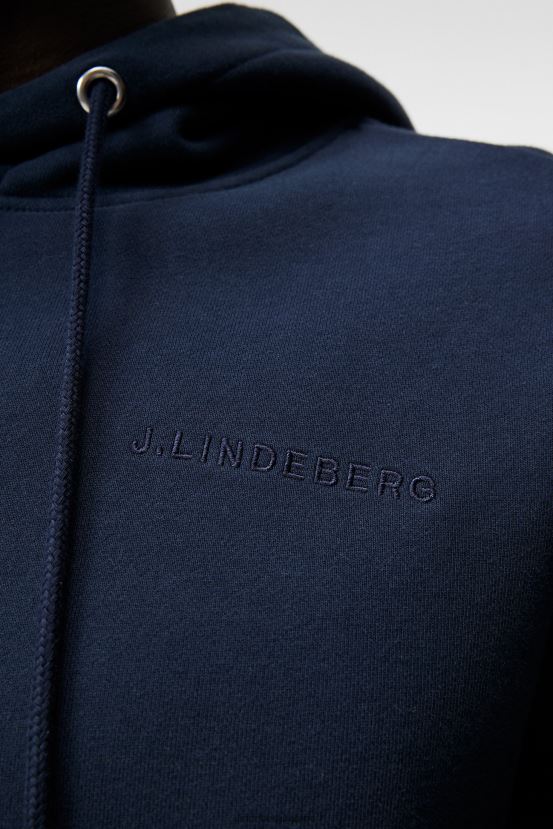 J.Lindeberg Men Chip Hoodie Navy Clothing BXV8X41076