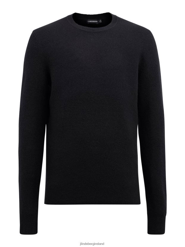 J.Lindeberg Men Cole Yak Blend Sweater Black Clothing BXV8X42367