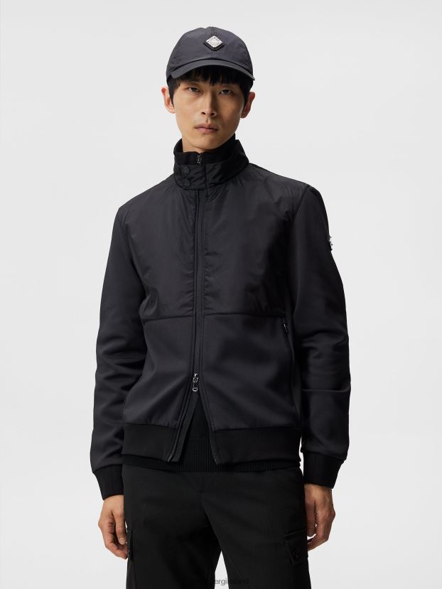 J.Lindeberg Men Dovid Hybrid Jacket Black Clothing BXV8X41075 - Click Image to Close