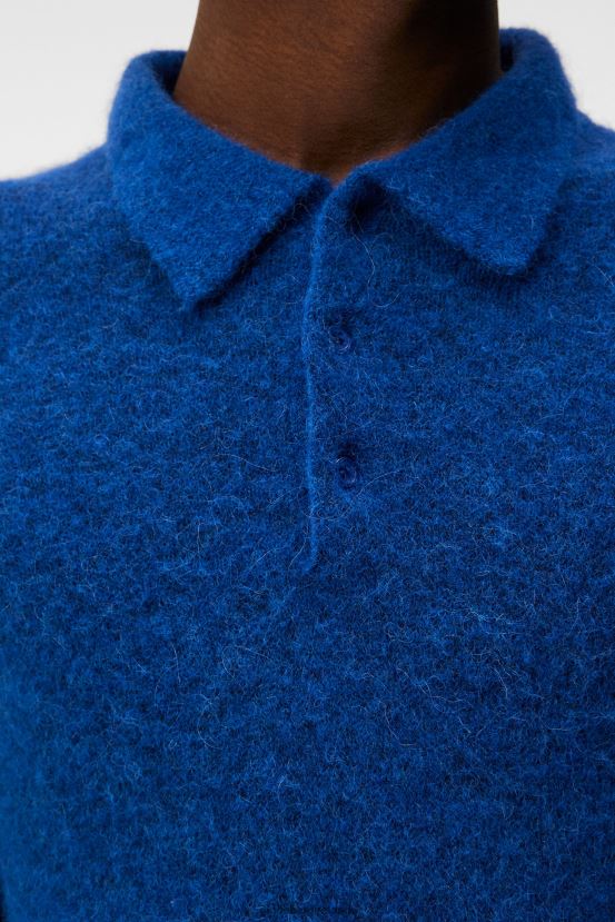 J.Lindeberg Men Hayden Knit Polo Surf the Web Clothing BXV8X4993