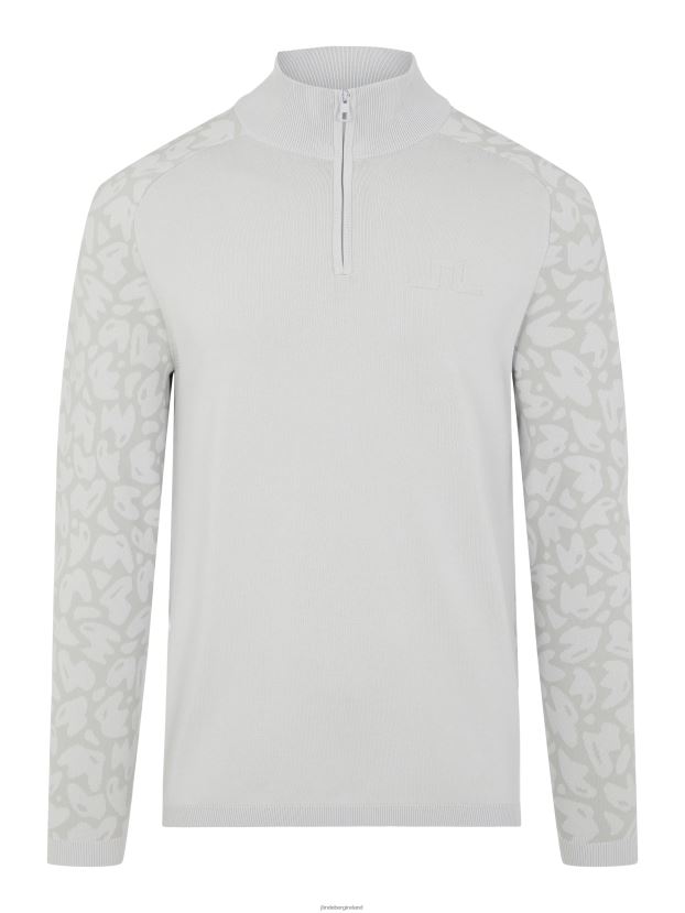 J.Lindeberg Men Luis Zipped Golf Sweater Micro Chip Clothing BXV8X42374