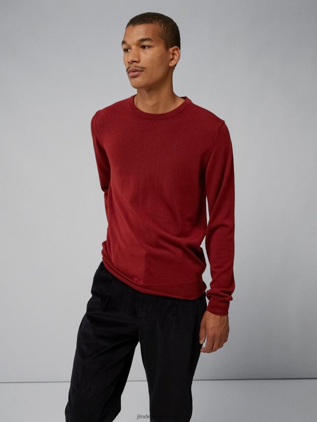 J.Lindeberg Men Lyle Merino Sweater Fired Brick Clothing BXV8X42320 - Click Image to Close