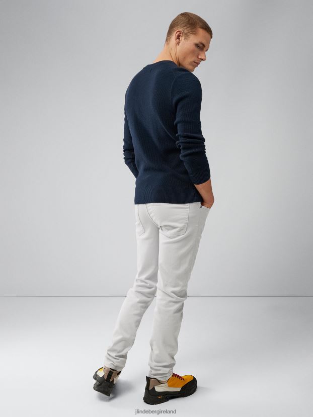 J.Lindeberg Men Oliver Structure Sweater Navy Clothing BXV8X42310 - Click Image to Close