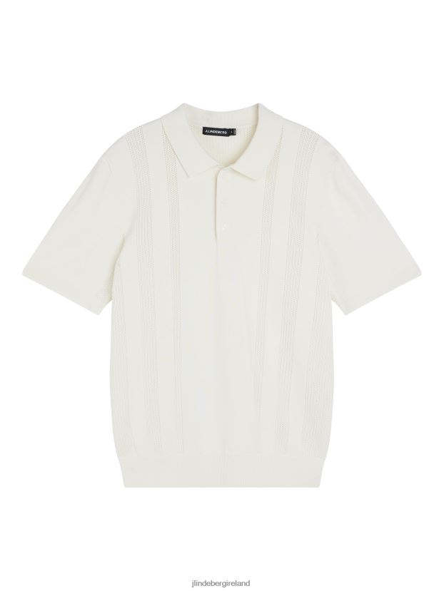 J.Lindeberg Men Rey Solid Polo Cloud White Clothing BXV8X41026