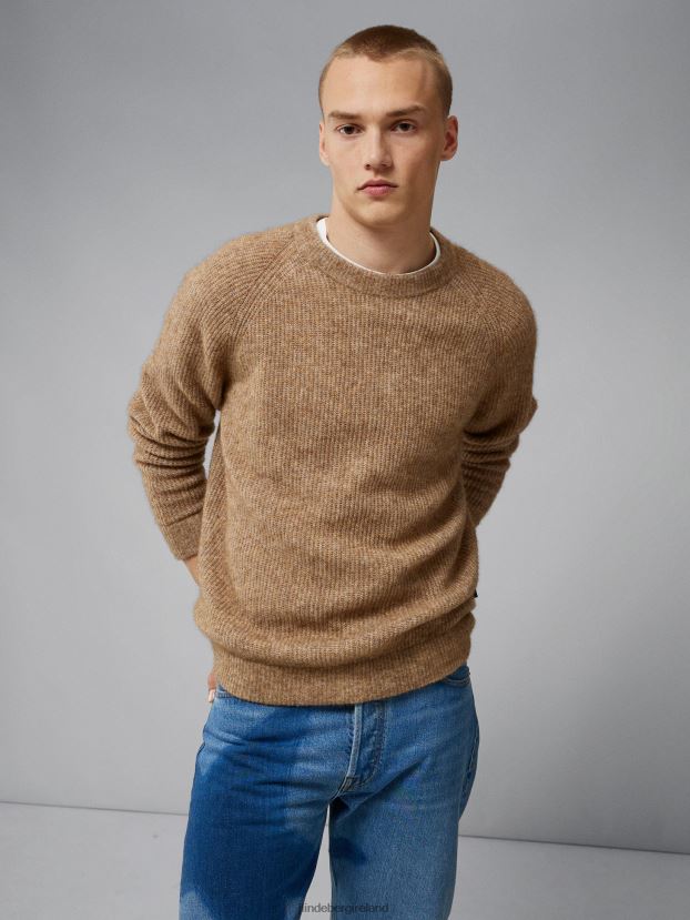 J.Lindeberg Men Vance Mohair Blend Sweater Tiger Brown Clothing BXV8X42295 - Click Image to Close