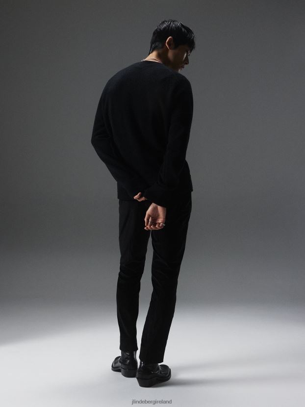 J.Lindeberg Men Yuri Merino Sweater Black Clothing BXV8X42282 - Click Image to Close