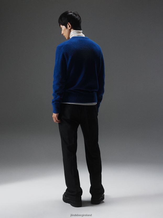 J.Lindeberg Men Yuri Merino Sweater Navy Peony Clothing BXV8X42281 - Click Image to Close