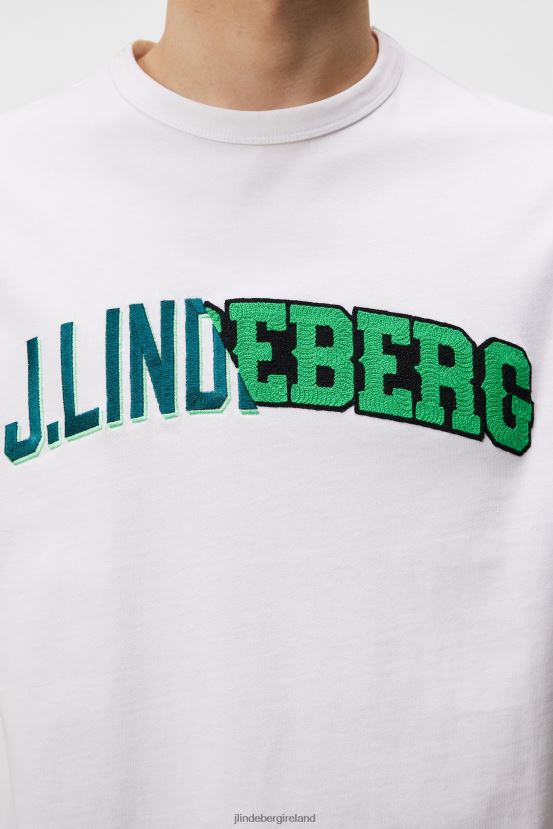 J.Lindeberg Men Camilo Graphic T-shirt White Clothing BXV8X4968