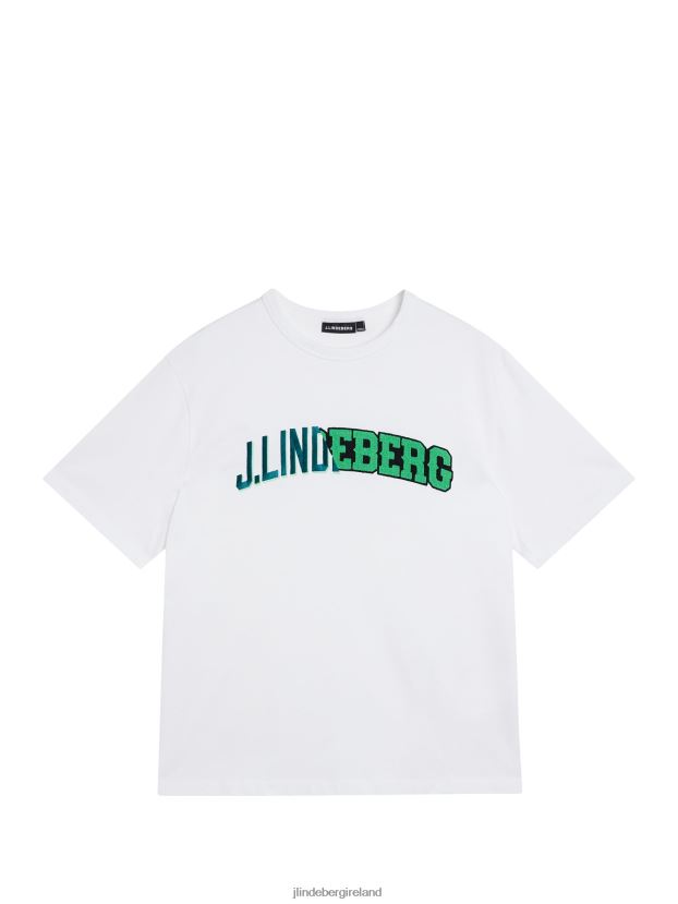 J.Lindeberg Men Camilo Graphic T-shirt White Clothing BXV8X4968