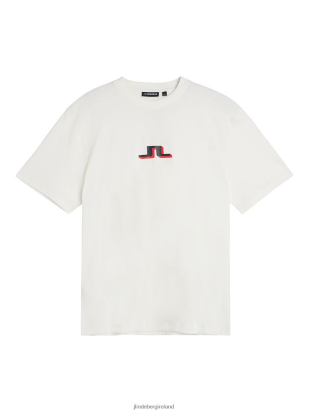 J.Lindeberg Men Darcy Logo T-shirt Cloud White Clothing BXV8X4934