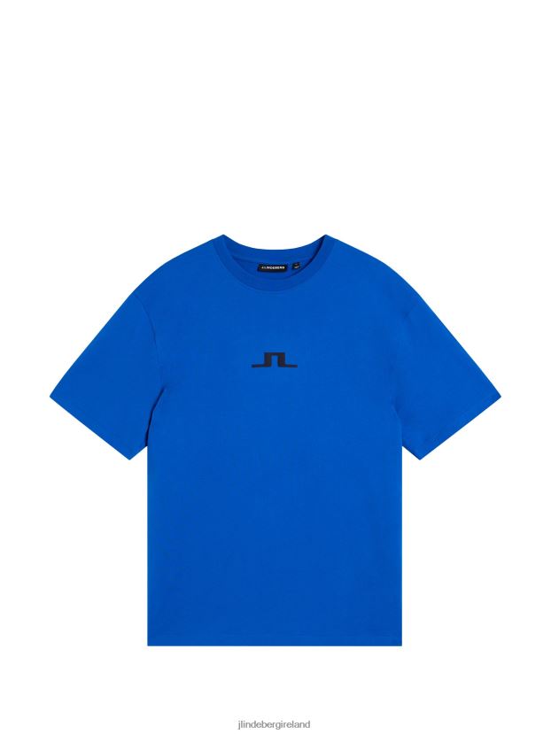 J.Lindeberg Men Darcy Logo Tee Lapis Blue Clothing BXV8X4971