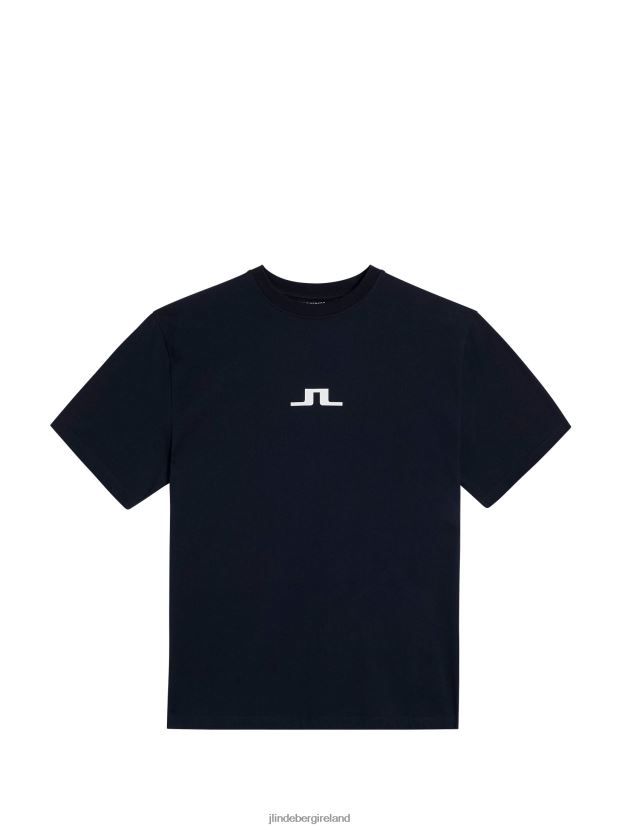 J.Lindeberg Men Darcy Logo Tee Navy Clothing BXV8X4970