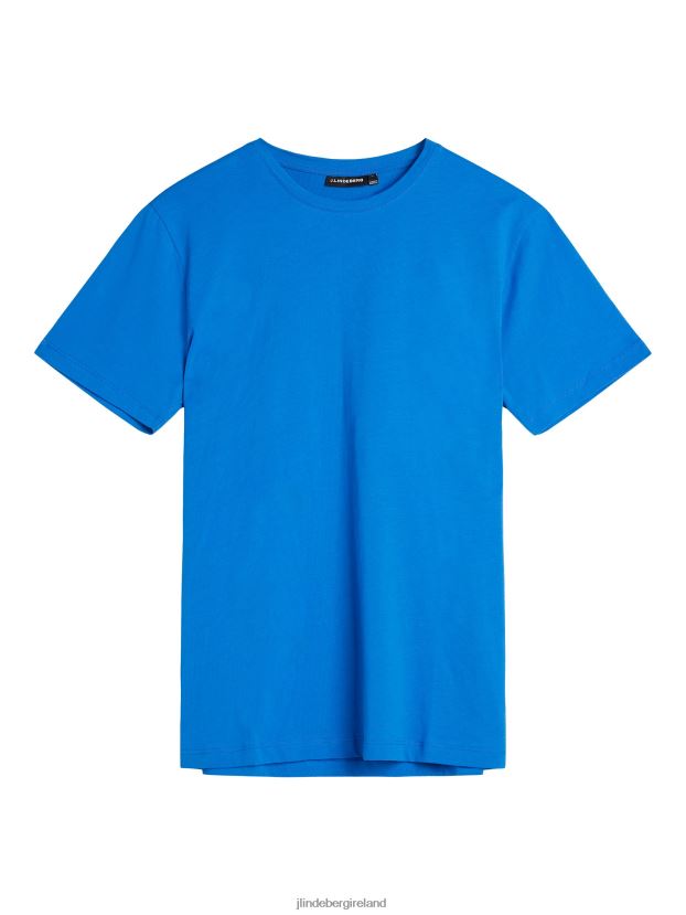 J.Lindeberg Men Sid Basic Cotton Tee Lapis Blue Clothing BXV8X4979