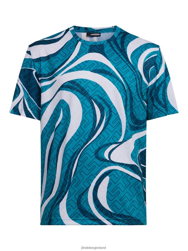 J.Lindeberg Men Swirl Bridge Mono T-shirt Swirl Bridge Monogram Clothing BXV8X42148