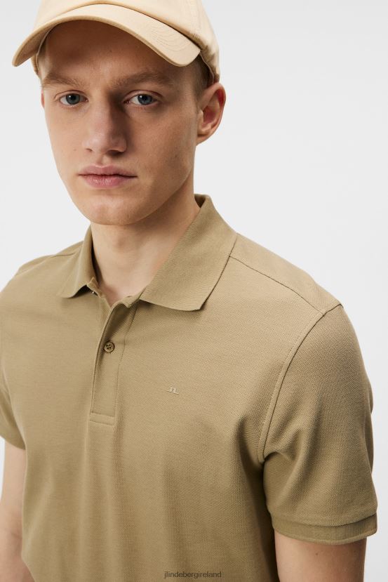 J.Lindeberg Men Troy Polo Aloe Clothing BXV8X4964