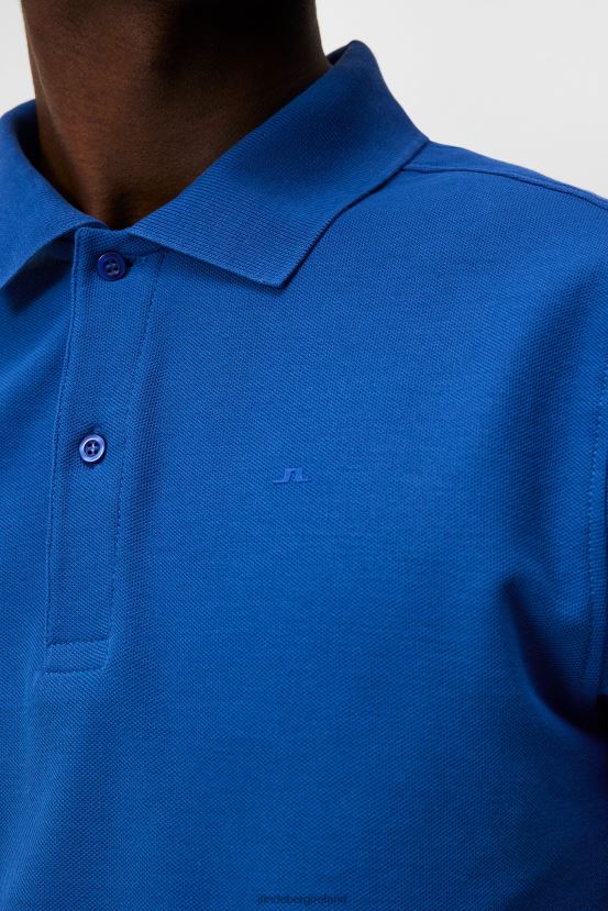 J.Lindeberg Men Troy Polo Blue Quartz Clothing BXV8X4940