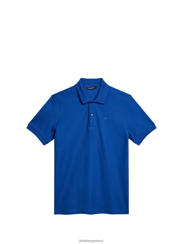 J.Lindeberg Men Troy Polo Blue Quartz Clothing BXV8X4940