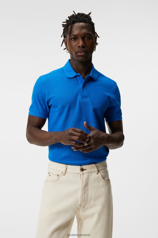 J.Lindeberg Men Troy Polo Lapis Blue Clothing BXV8X4962