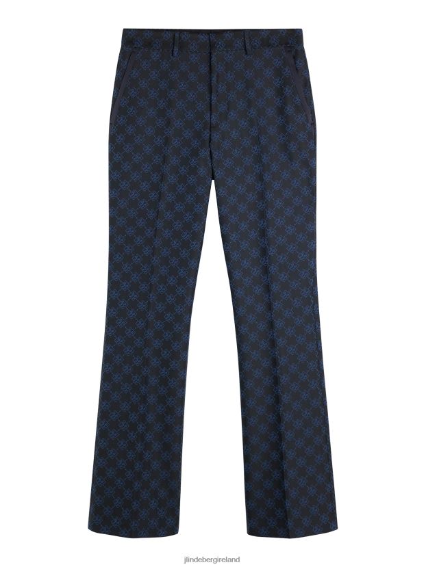 J.Lindeberg Men Gomor Jacquard Pants Navy Clothing BXV8X41223