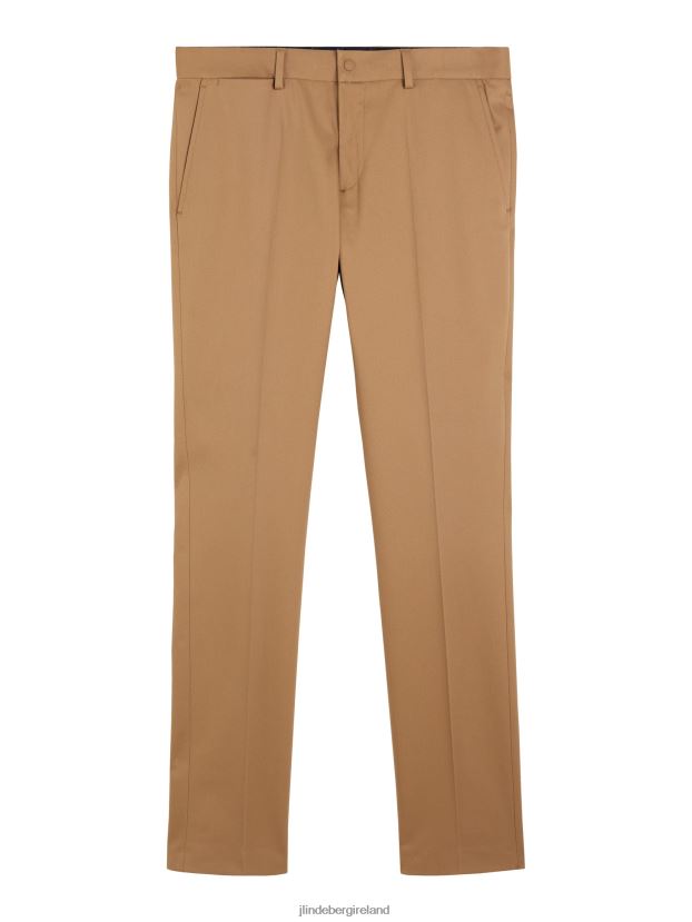 J.Lindeberg Men Grant Cotton Stretch Pants Tiger Brown Clothing BXV8X41212 - Click Image to Close