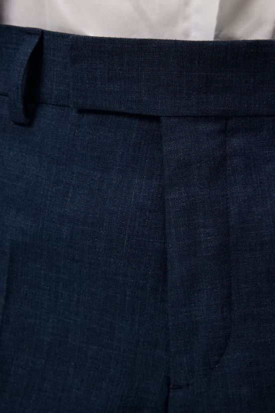 J.Lindeberg Men Grant Super Linen Pants Blue Indigo Clothing BXV8X41219