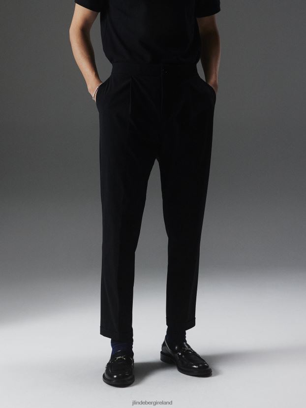 J.Lindeberg Men Sasha Stretch Pants Black Clothing BXV8X42552 - Click Image to Close