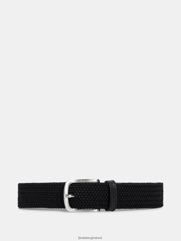 J.Lindeberg Men Bernhard Elastic Belt Black Accessory BXV8X4851