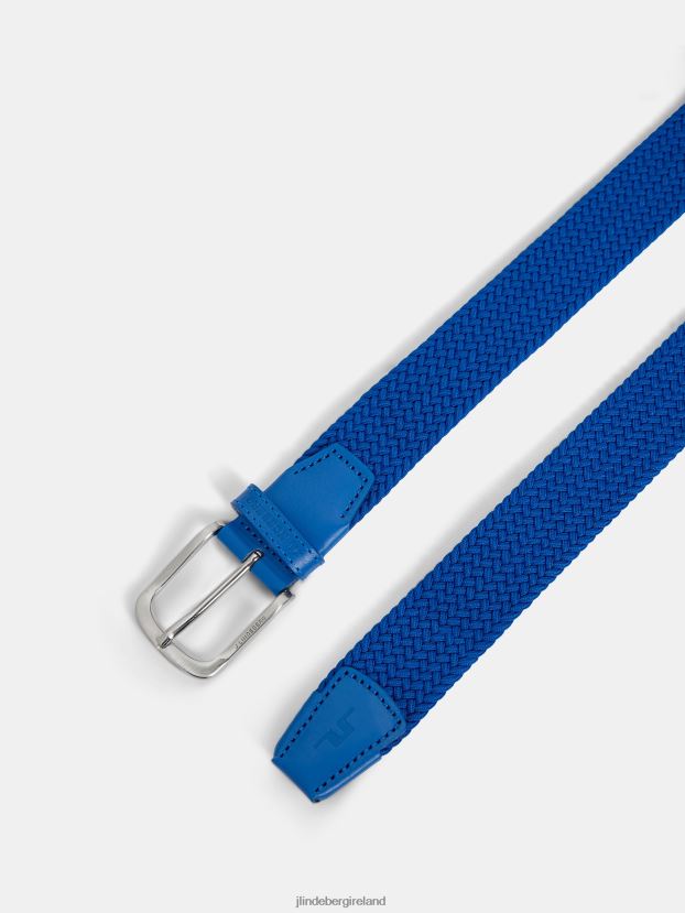 J.Lindeberg Men Bernhard Elastic Belt Lapis Blue Accessory BXV8X4855