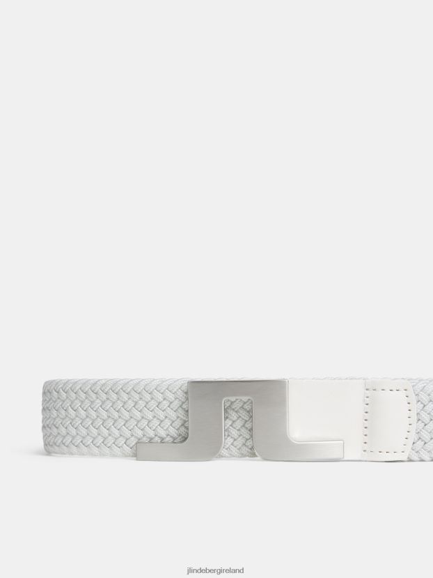 J.Lindeberg Men Berry Elastic Belt White Accessory BXV8X4764