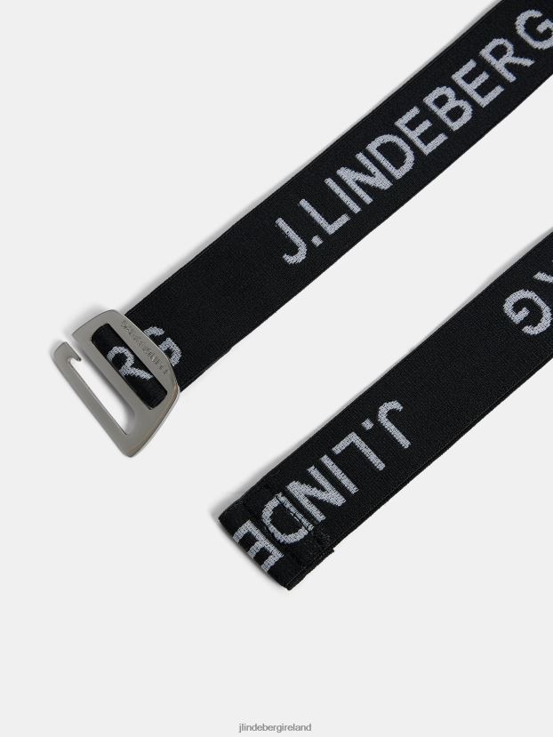 J.Lindeberg Men Zane Elasic Belt Black Accessory BXV8X4760