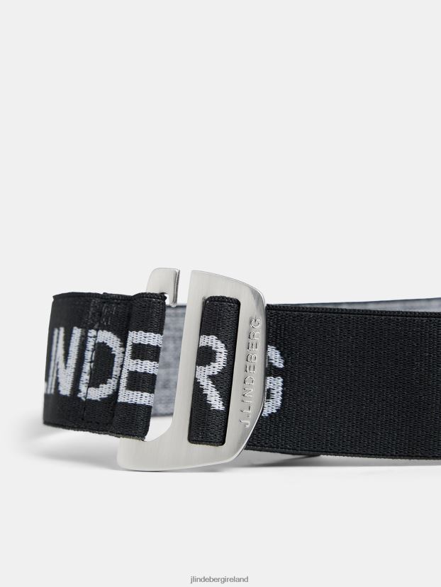 J.Lindeberg Men Zane Elasic Belt Black Accessory BXV8X4760