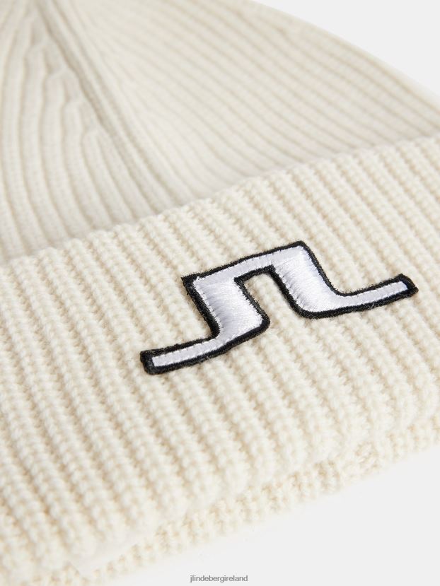 J.Lindeberg Men Bute Beanie White Accessory BXV8X4748