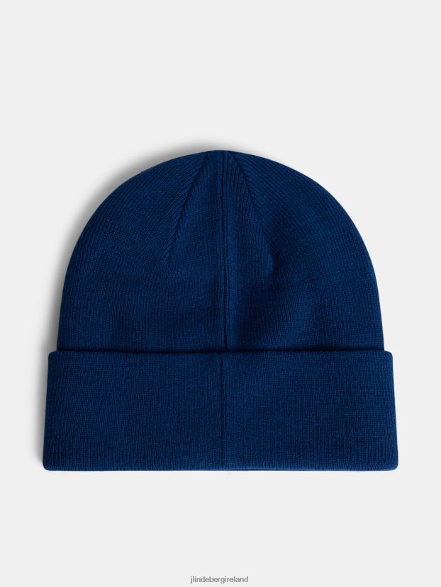 J.Lindeberg Men Cory Beanie Estate Blue Accessory BXV8X4740