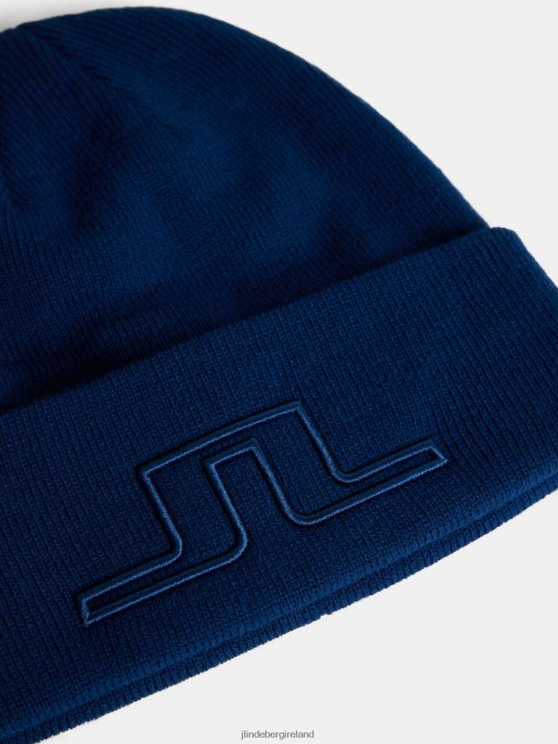 J.Lindeberg Men Cory Beanie Estate Blue Accessory BXV8X4740