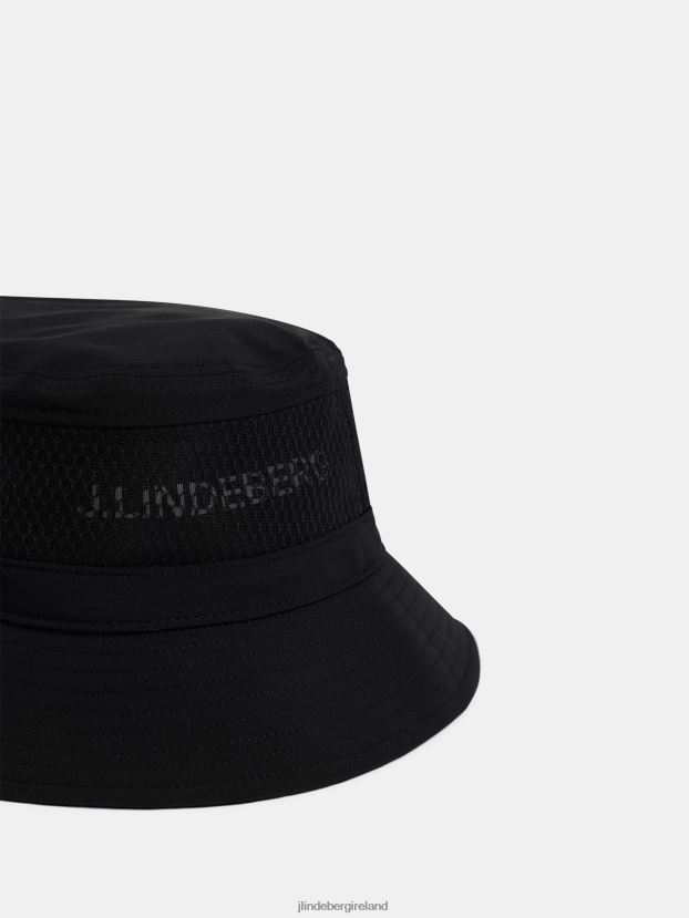 J.Lindeberg Men Denver Bucket Hat Black Accessory BXV8X4877 - Click Image to Close