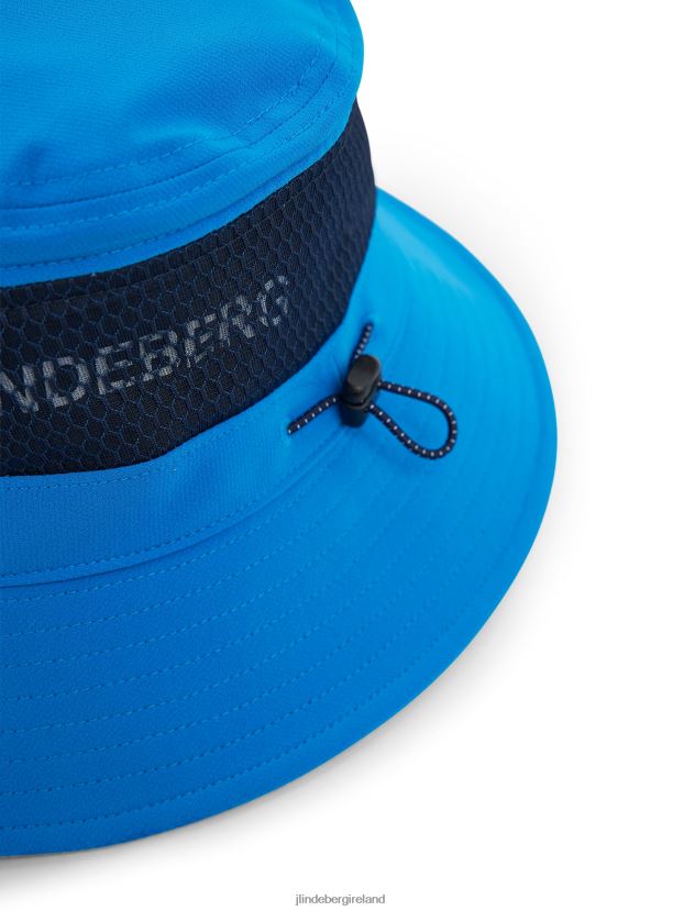 J.Lindeberg Men Denver Bucket Hat Brilliant Blue Accessory BXV8X4879 - Click Image to Close