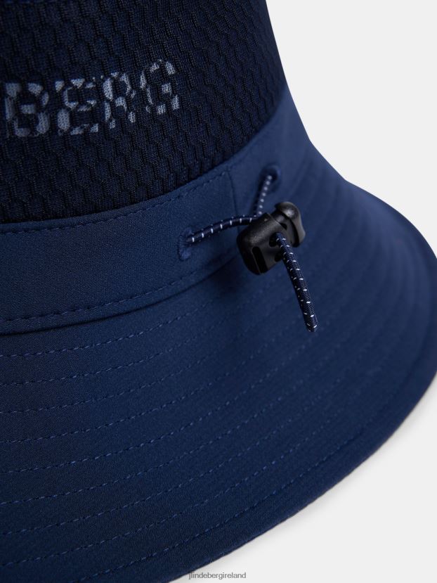 J.Lindeberg Men Denver Bucket Hat Navy Accessory BXV8X4876 - Click Image to Close