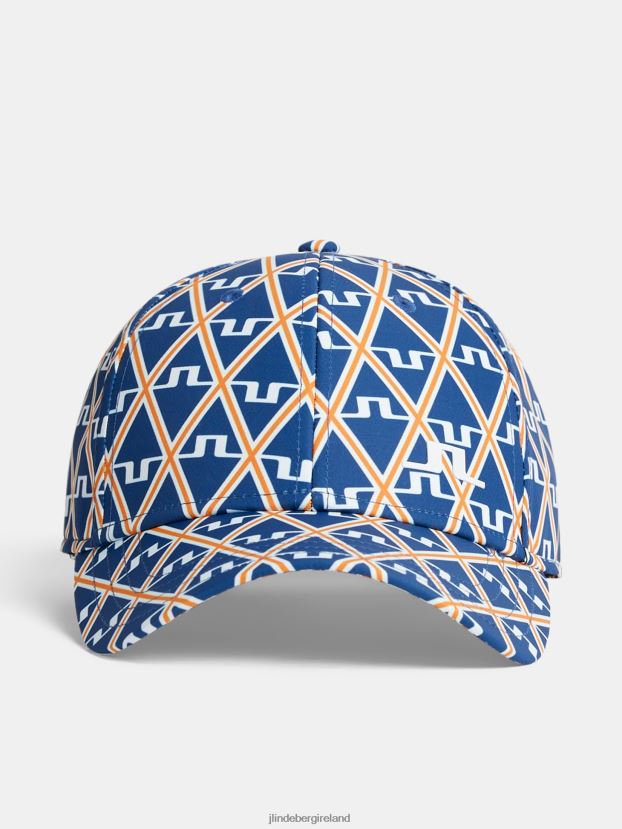 J.Lindeberg Men Jim Print Cap Estate Blue Diamond Accessory BXV8X4753