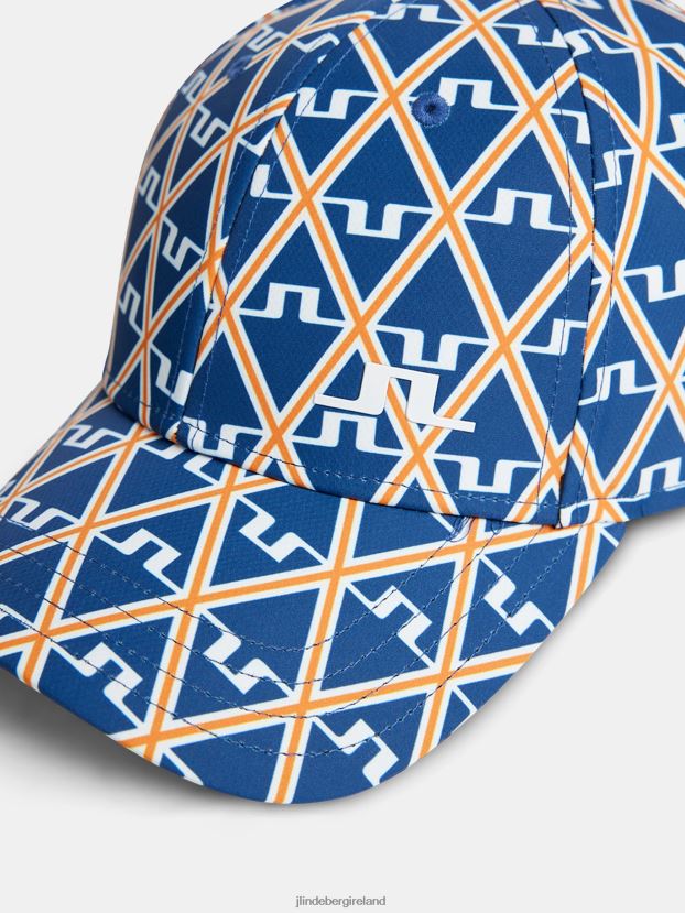 J.Lindeberg Men Jim Print Cap Estate Blue Diamond Accessory BXV8X4753