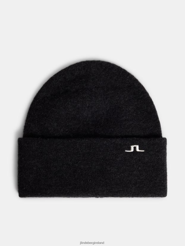 J.Lindeberg Men Kadie Alpaca Mix Beanie Black Accessory BXV8X4744 - Click Image to Close